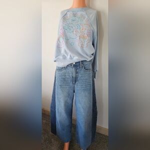 Crew Neck Care Bears Embroidered Pale Blue XS